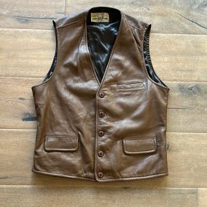 Vintage Leather Vest by Custom Coat Co. Inc.